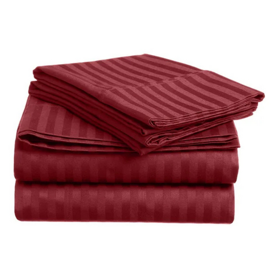 Maroon Stripe - Bed Sheet
