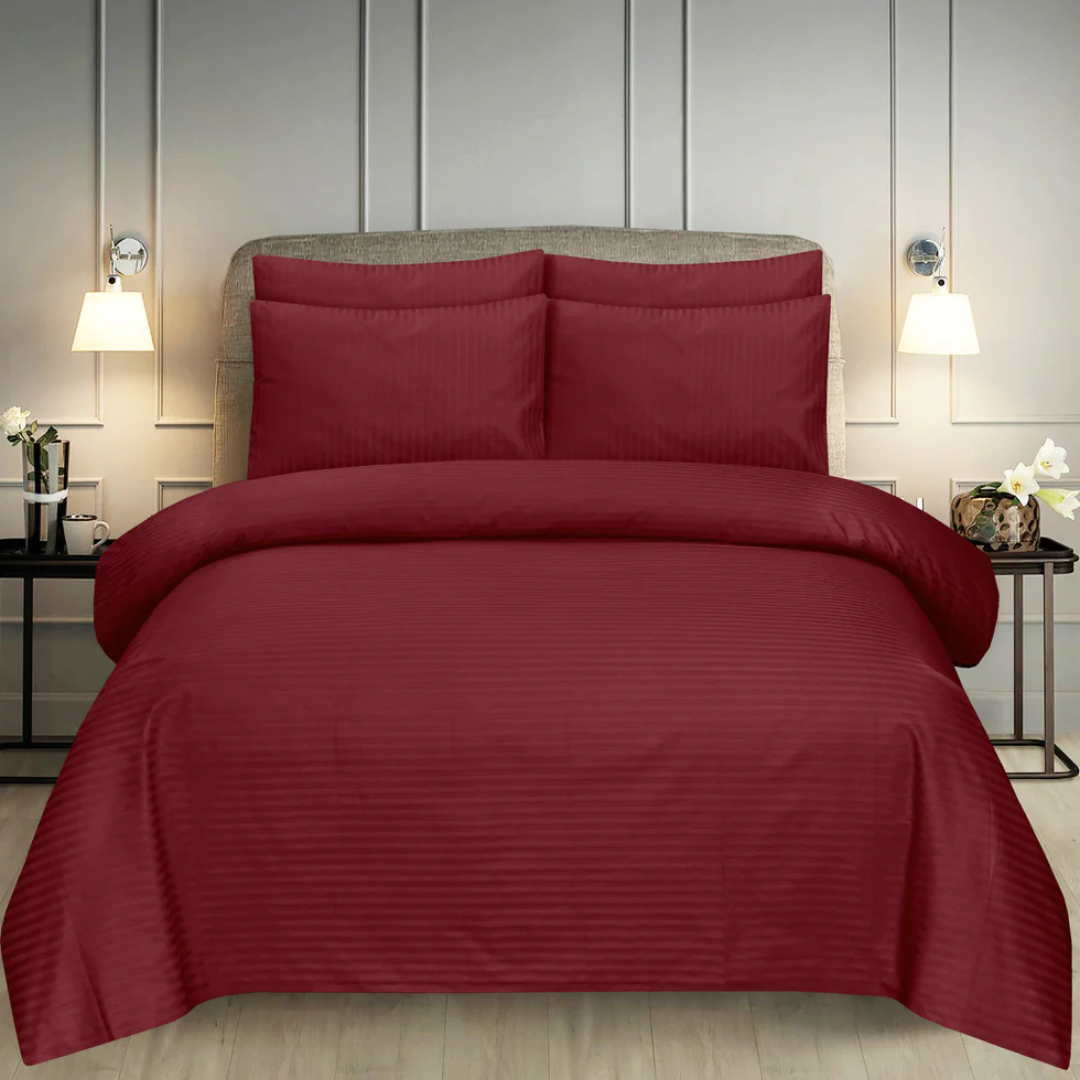 Maroon Stripe - Bed Sheet